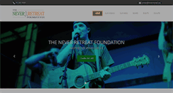 Desktop Screenshot of neverretreat.org